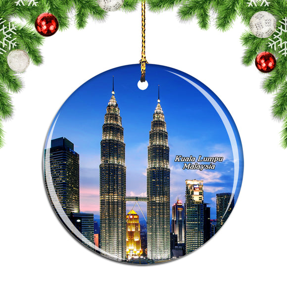 Malaysia Petronas Twin Towers Kuala Lumpur Christmas Ornament