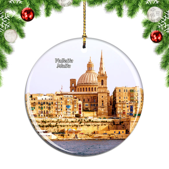 Malta Valletta Christmas Ornament