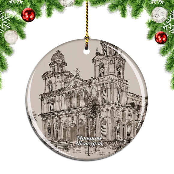 Managua Lake Nicaragua Christmas Ornament