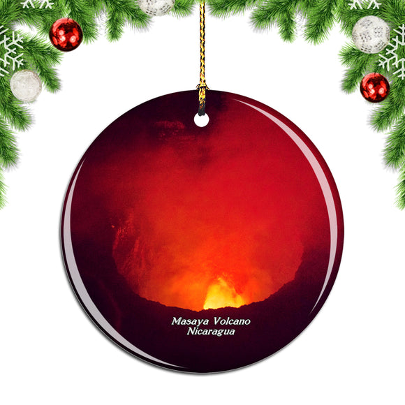 Masaya Volcano Lake Nicaragua Christmas Ornament