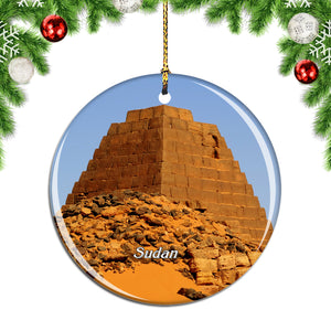 Meroe Pyramids Sudan Christmas Ornament