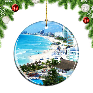 Mexico Cancun Christmas Ornament