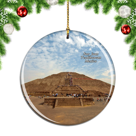 Mexico Pyramid of the Moon San Juan Teotihuacan Christmas Ornament