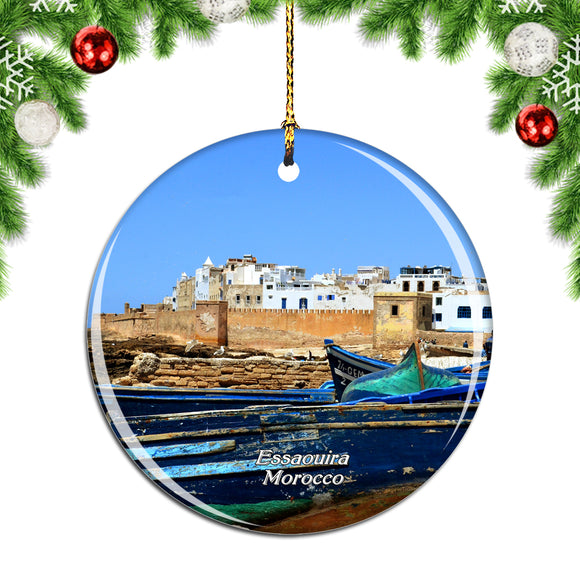 Morocco Essaouira Ramparts Christmas Ornament