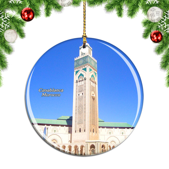 Morocco Hassan II Mosque Casablanca Christmas Ornament