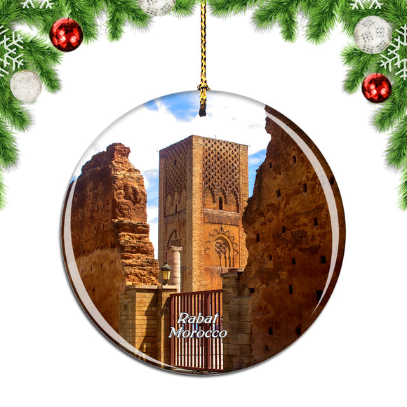 Morocco Hassan Tower Rabat Christmas Ornament