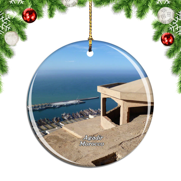 Morocco Marina Agadir Christmas Ornament