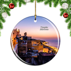 Morocco Medina of Tangier Christmas Ornament