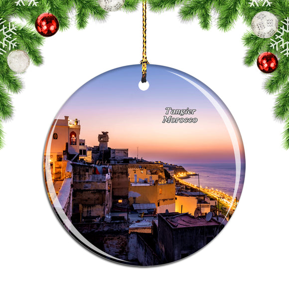 Morocco Medina of Tangier Christmas Ornament