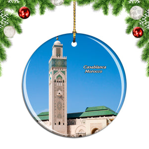 Morocco Square of Mohammed V Casablanca Christmas Ornament