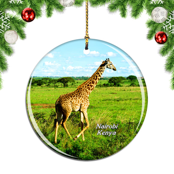 Nairobi National Park Kenya Christmas Ornament