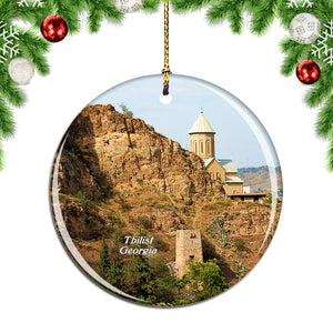 Narikala Fortress Georgia Christmas Ornament