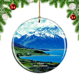 New Zealand Lake Pukaki Twizel Christmas Ornament