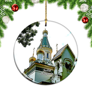 St. Nicholas Russia Church Sofia Bulgaria Christmas Ornament