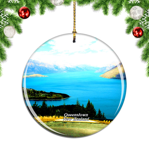 New Zealand Lake Wakatipu Queenstown Christmas Ornament