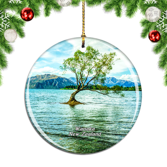 New Zealand Lake Wanaka Christmas Ornament