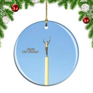 New Zealand Marine Parade Napier Christmas Ornament