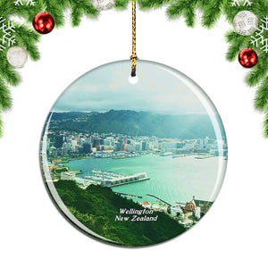 New Zealand Mount Victoria Wellington Christmas Ornament