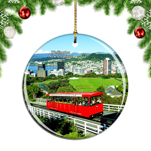 New Zealand Wellington Cable Car Christmas Ornament