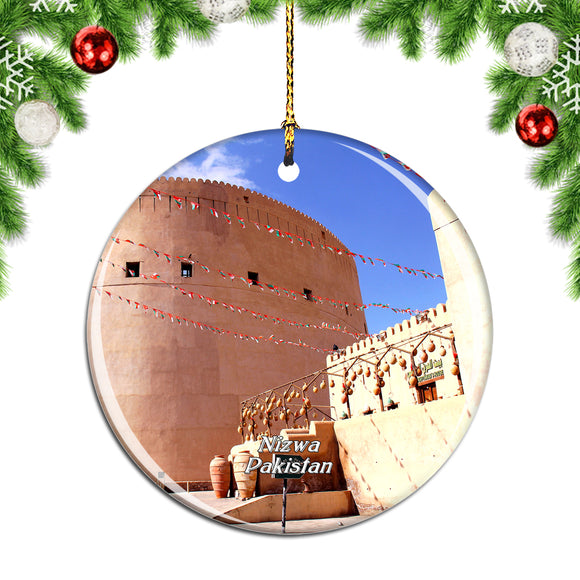 Nizwa Fort Oman Christmas Ornament