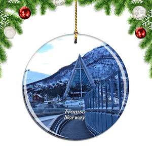 Norway Arctic Cathedral Tromso Christmas Ornament