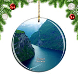 Norway Geiranger Fjord Bergen Christmas Ornament