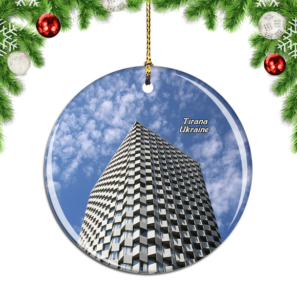 Pyramid Tirana Albania Christmas Ornament