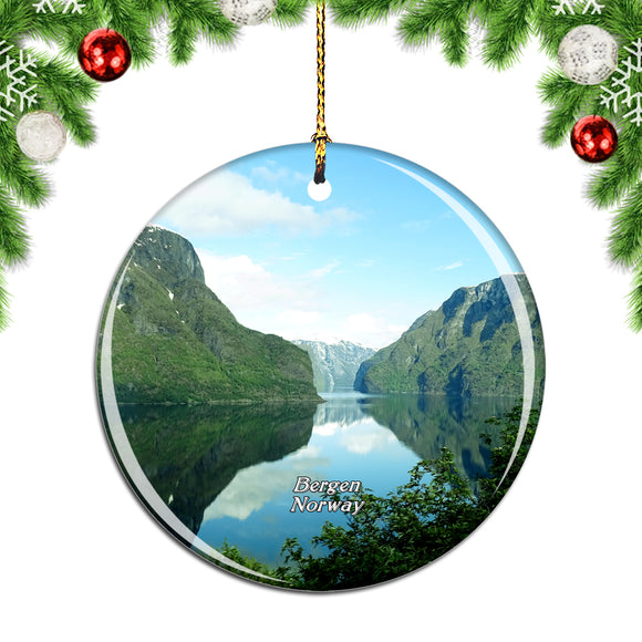 Norway Sognefjord Bergen Christmas Ornament