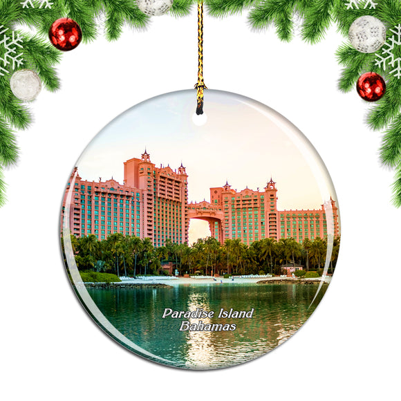 Paradise Island Bahamas Christmas Ornament