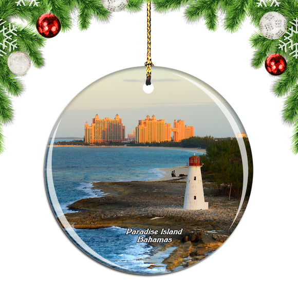 Paradise Island Bahamas Christmas Ornament