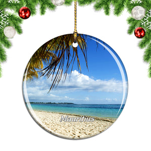 Pereybere Beach Mauritius Christmas Ornament