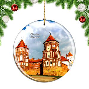 Mir Castle Complex Grodno Belarus Christmas Ornament