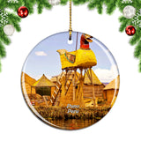 Peru Uros Floating Islands Puno Christmas Ornament