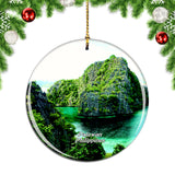 Philippines Kayangan Lake Coron Island Palawan Christmas Ornament