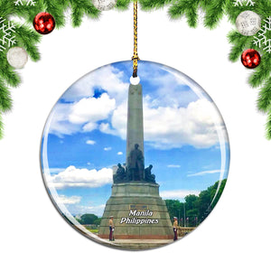 Philippines Rizal Park Manila Christmas Ornament