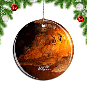 Philippines Underground River National Park Palawan Christmas Ornament