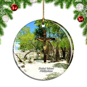 Philippines Virgin Island Bohol Island Christmas Ornament