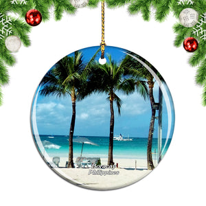 Philippines White Beach Boracay Christmas Ornament