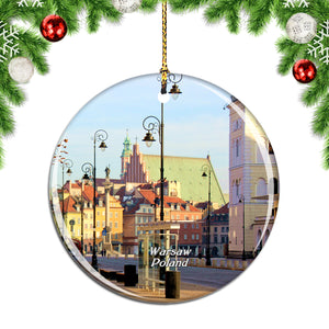 Poland Castle Square Warsaw Christmas Ornament