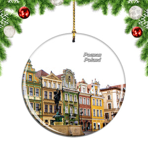 Poland Old Market Square Poznan Christmas Ornament