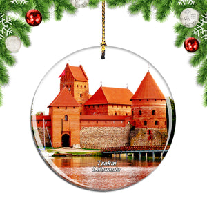 Trakai Castle Lithuania Christmas Ornament