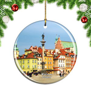 Poland Warsaw Old Town Christmas Ornament