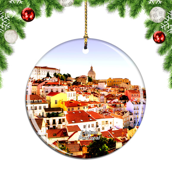 Portugal Alfama Lisbon Christmas Ornament