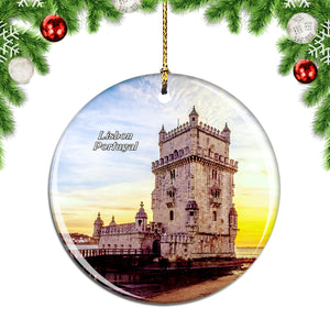 Portugal Belem Tower Lisbon Christmas Ornament