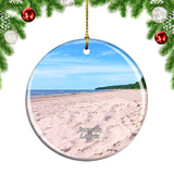 Jurmala Beach Latvia Christmas Ornament