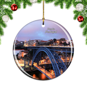 Portugal Bridge of Dom Luis I Porto Christmas Ornament