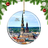 Old Town Riga Latvia Christmas Ornament