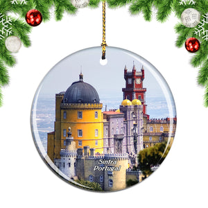 Portugal Park and National Palace of Pena Sintra Christmas Ornament