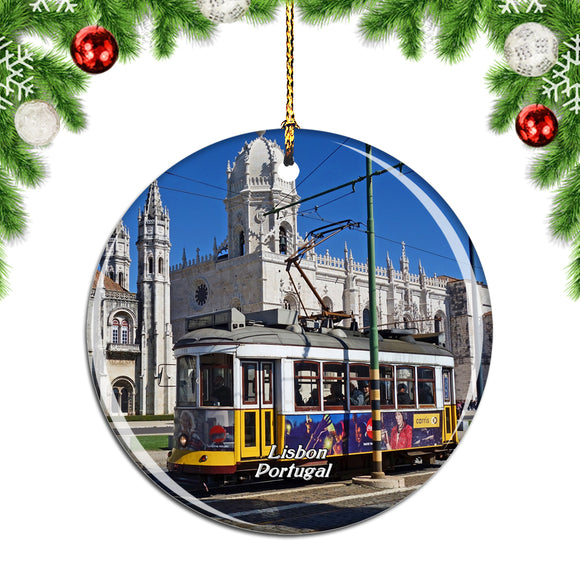 Portugal Tram Lisbon Christmas Ornament