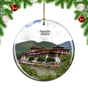 Punakha Dzong Bhutan Christmas Ornament